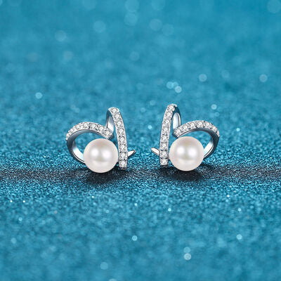 Load image into Gallery viewer, Natural Pearl Moissanite 925 Sterling Silver Earrings
