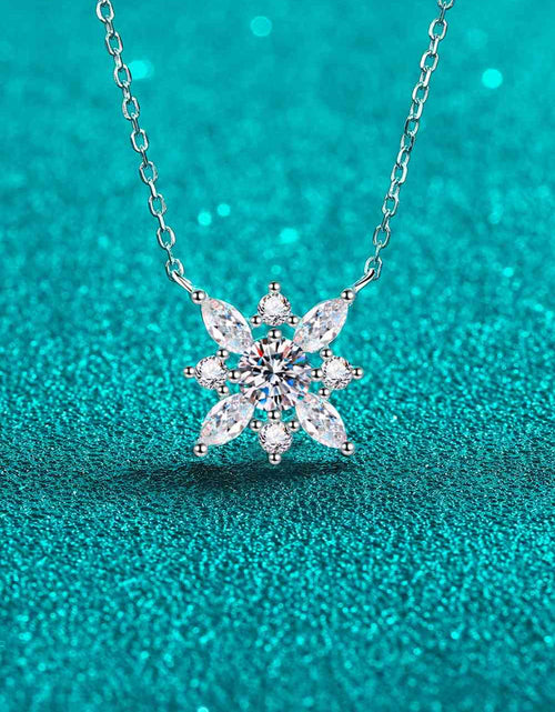 Load image into Gallery viewer, Moissanite Rhodium-Plated Necklace
