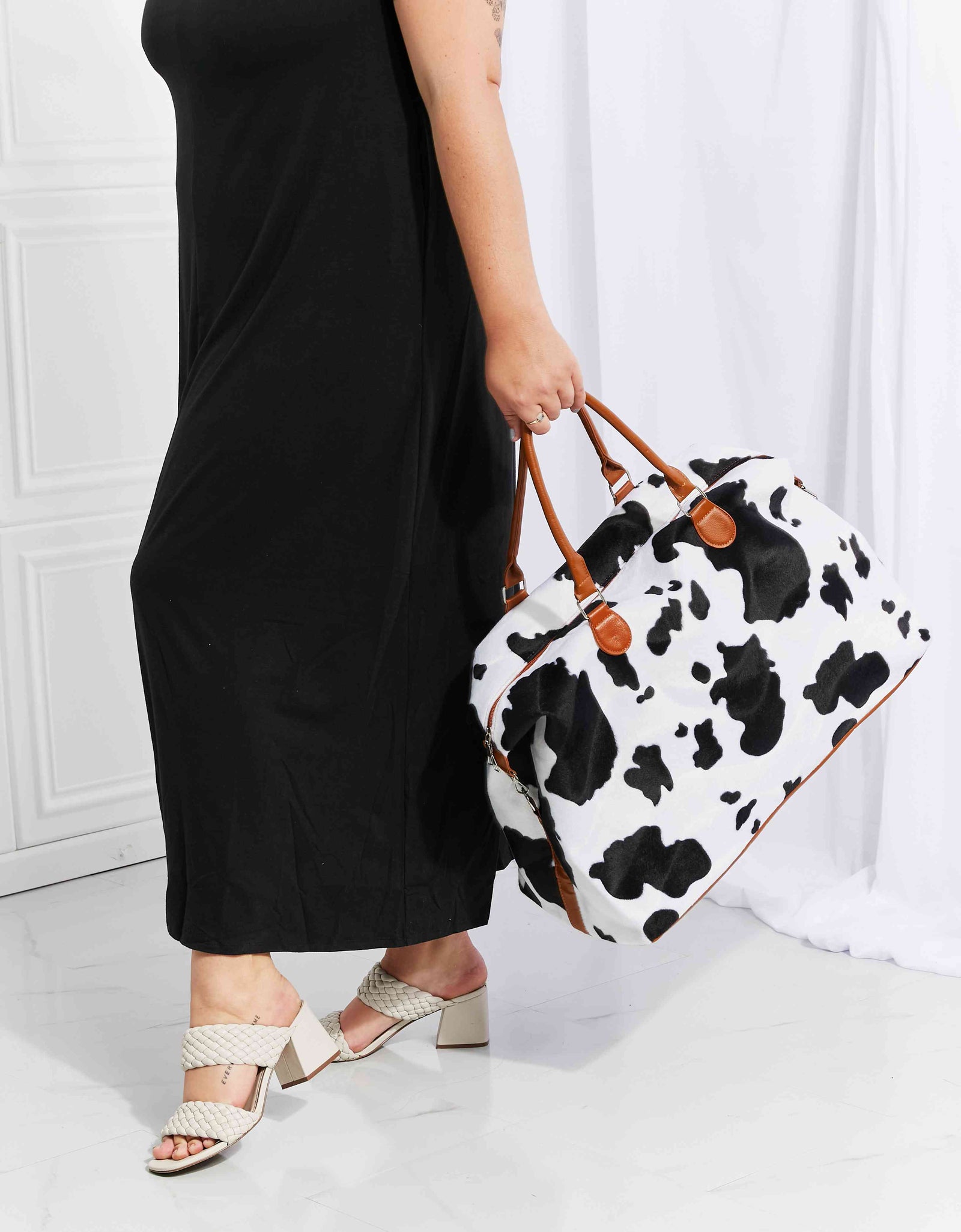 Animal Print Plush Weekender Bag