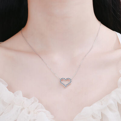 Load image into Gallery viewer, Moissanite 925 Sterling Silver Heart Shape Necklace
