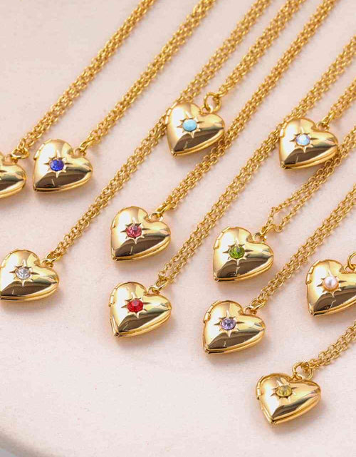 Load image into Gallery viewer, Zircon Heart Shape 14K Gold-Plated Pendant Necklace
