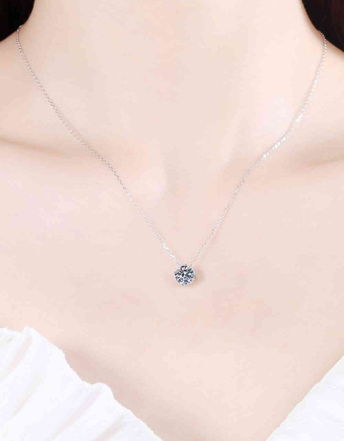 Load image into Gallery viewer, 1 Carat Moissanite Round Pendant Necklace
