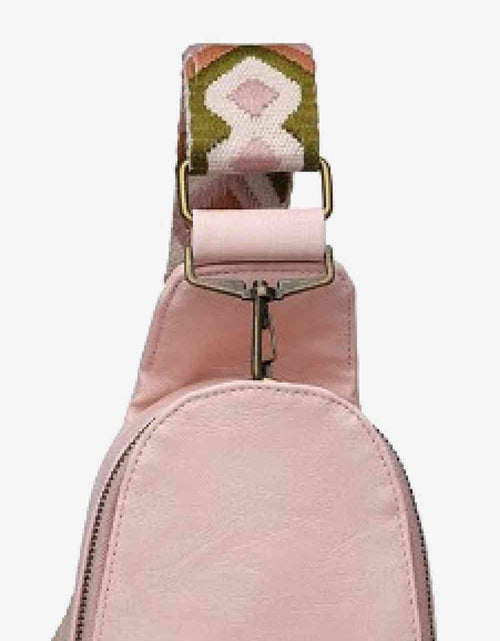 Load image into Gallery viewer, Random Pattern Adjustable Strap PU Leather Sling Bag
