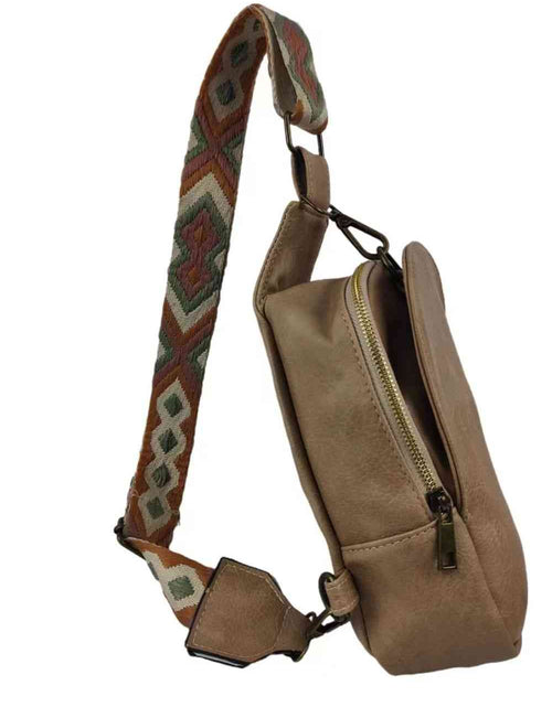 Load image into Gallery viewer, Random Pattern Adjustable Strap PU Leather Sling Bag
