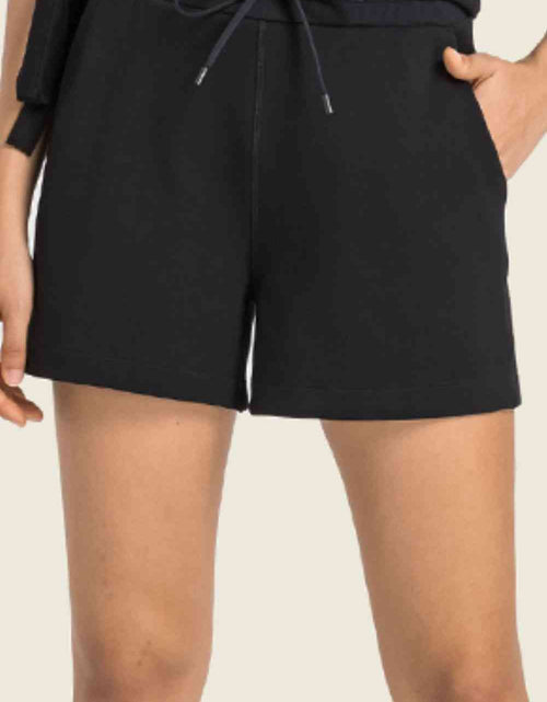 Load image into Gallery viewer, Drawstring Elastic Waist Sports Shorts with Pockets
