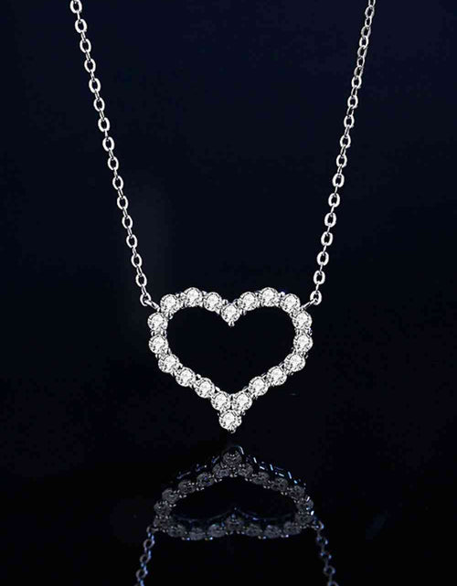 Load image into Gallery viewer, 1 Carat Moissanite Heart Pendant Chain-Link Necklace
