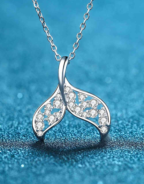 Load image into Gallery viewer, Moissanite Fishtail Pendant 925 Sterling Silver Necklace
