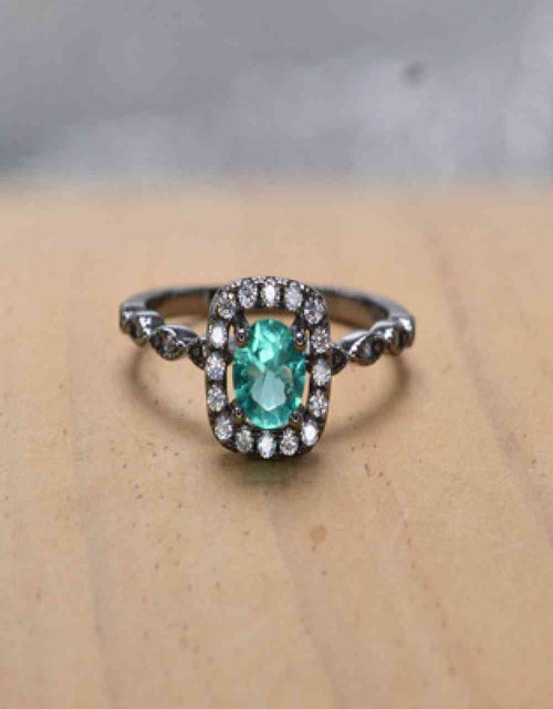 Load image into Gallery viewer, 2-Piece Paraiba Blue Zircon Ring Set
