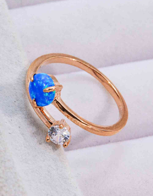 Load image into Gallery viewer, Opal and Zircon Open Ring
