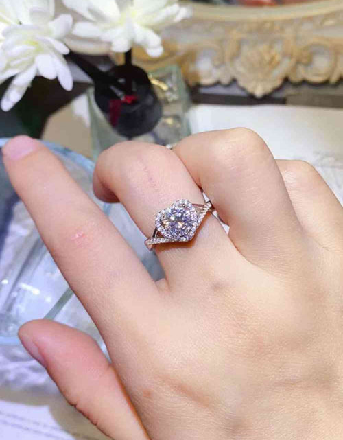 Load image into Gallery viewer, Adored 1 Carat Moissanite 925 Sterling Silver Heart Ring
