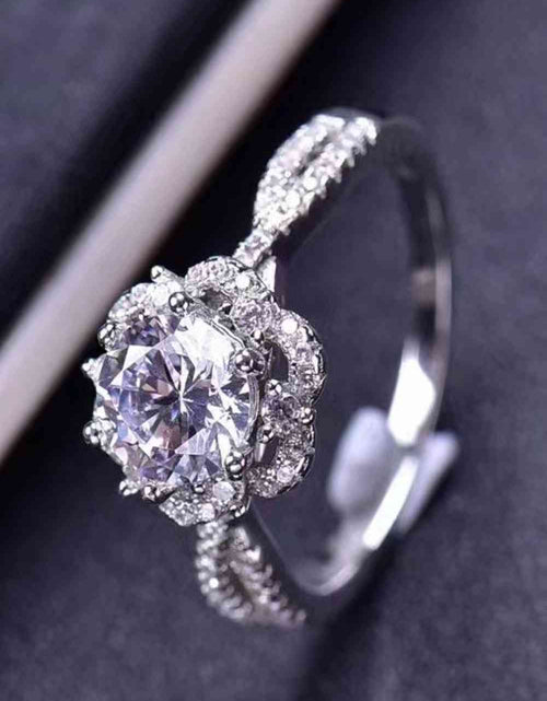 Load image into Gallery viewer, Platinum-Plated Six Prong 1 Carat Moissanite Ring
