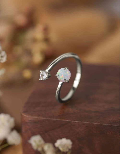 Load image into Gallery viewer, Opal 925 Sterling Silver Bypass Ring
