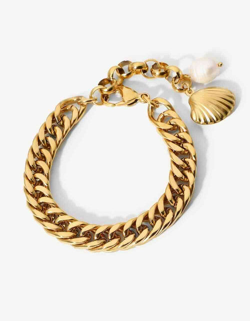 Load image into Gallery viewer, 18K Gold-Plated Curb Chain Bracelet
