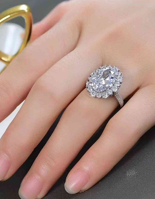 Load image into Gallery viewer, 8 Carat Oval Moissanite Ring
