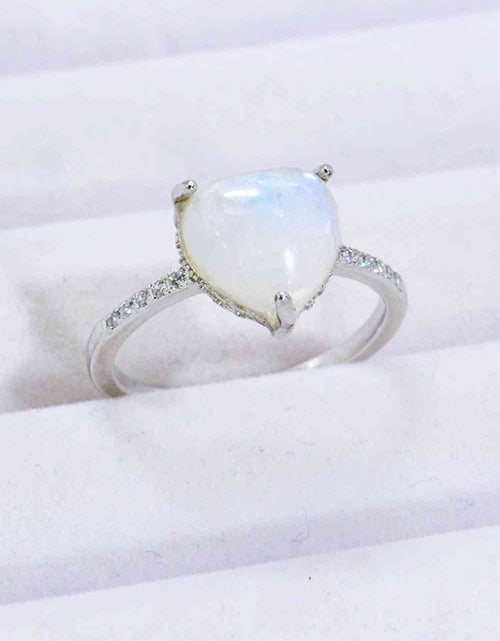 Load image into Gallery viewer, Heart-Shaped Natural Moonstone Ring
