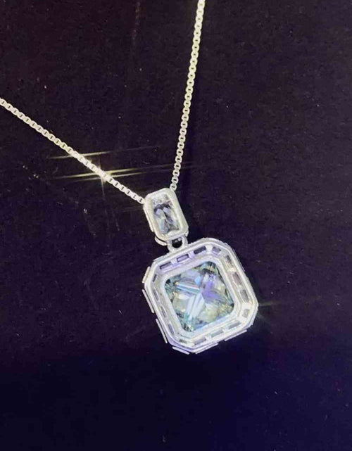 Load image into Gallery viewer, 2 Carat Moissanite Square Pendant Necklace
