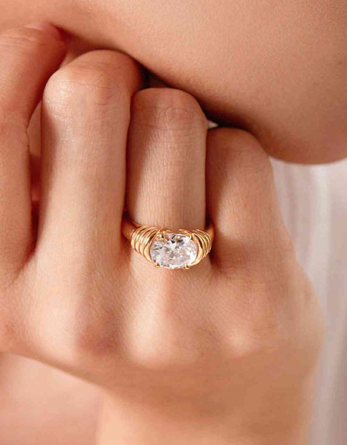 Load image into Gallery viewer, 18K Gold Plated Zircon Ring
