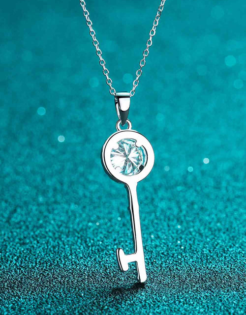 Load image into Gallery viewer, Adored Moissanite Key Pendant Necklace
