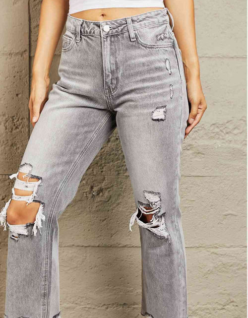 Load image into Gallery viewer, BAYEAS High Waisted Cropped Straight Jeans
