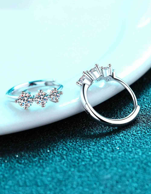 Load image into Gallery viewer, Sterling Silver Moissanite Huggie Earrings
