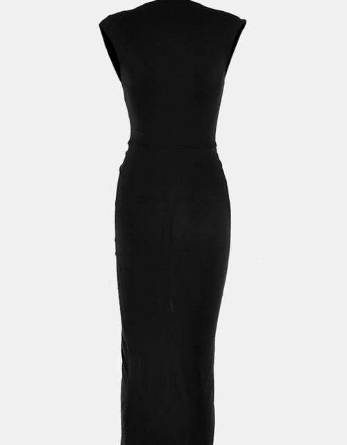 Load image into Gallery viewer, Slit Plunge Sleeveless Maxi Dress
