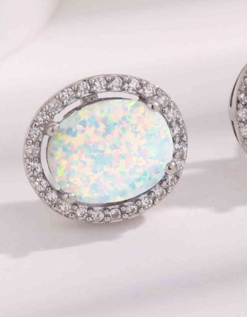 Load image into Gallery viewer, Opal Round Earrings
