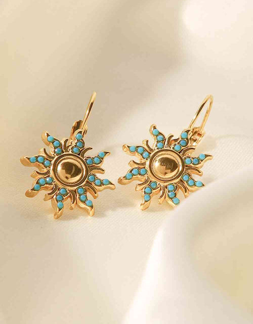 Load image into Gallery viewer, Turquoise Sun Drop Earrings
