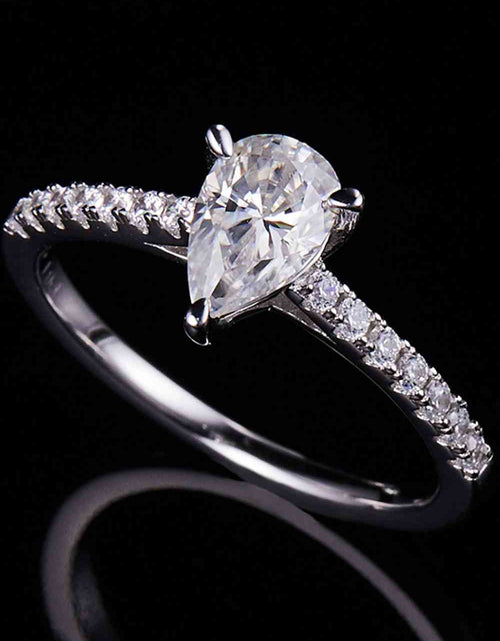 Load image into Gallery viewer, 1 Carat Moissanite 925 Sterling Silver Side Stone Ring
