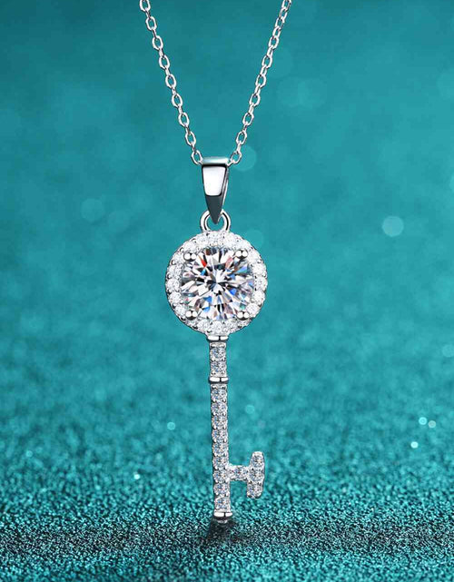 Load image into Gallery viewer, Adored Moissanite Key Pendant Necklace
