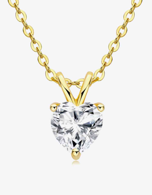 Load image into Gallery viewer, 1 Carat Moissanite Heart-Shaped Pendant Necklace
