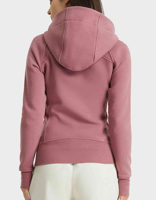 Load image into Gallery viewer, Zip Up Seam Detail Hooded Sports Jacket
