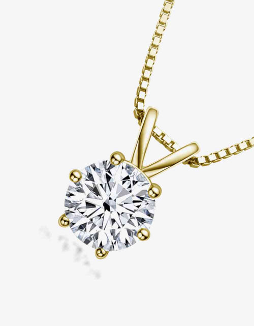 Load image into Gallery viewer, 925 Sterling Silver 1 Carat Moissanite Pendant Necklace
