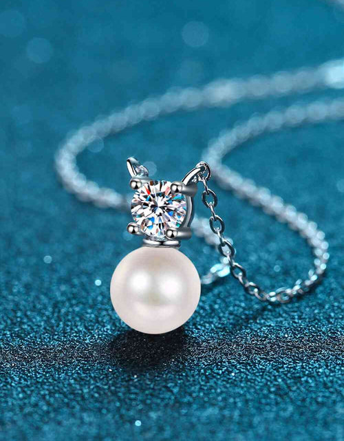 Load image into Gallery viewer, 925 Sterling Silver Freshwater Pearl Moissanite Necklace
