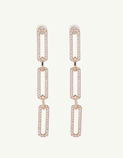 Load image into Gallery viewer, Rhinestone Chunky Chain Drop Earrings
