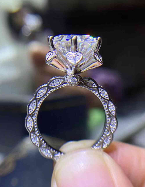 Load image into Gallery viewer, 5 Carat Moissanite Heart 925 Sterling Silver Ring
