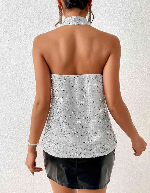 Load image into Gallery viewer, Sequin Halter Neck Tank
