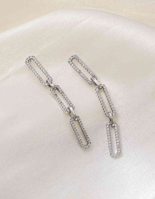 Load image into Gallery viewer, Rhinestone Chunky Chain Drop Earrings
