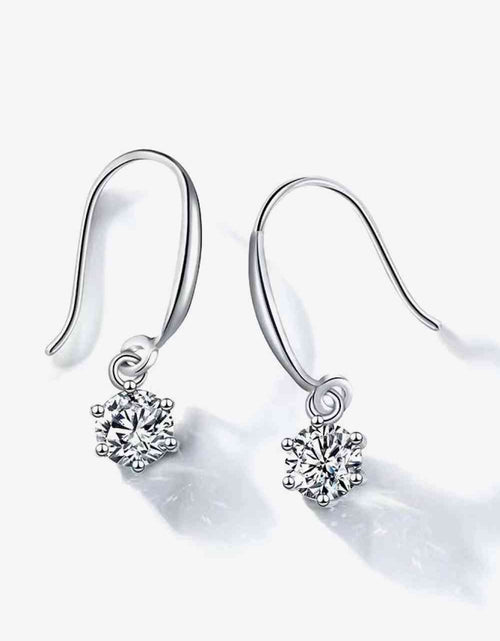 Load image into Gallery viewer, 2 Carat Moissanite 6-Prong Drop Earrings
