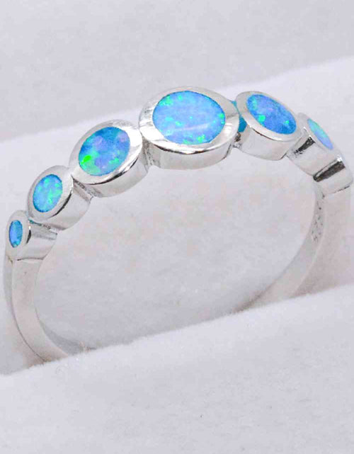 Load image into Gallery viewer, 925 Sterling Silver Multi-Opal Ring
