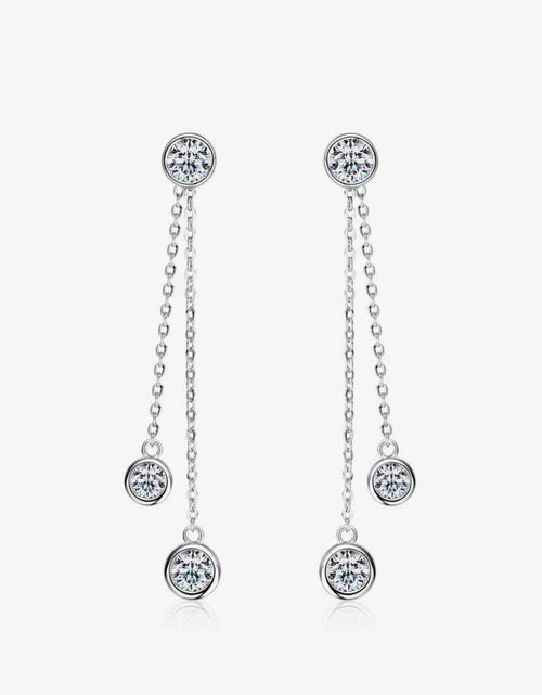 Load image into Gallery viewer, 2.6 Carat Moissanite 925 Sterling Silver Earrings
