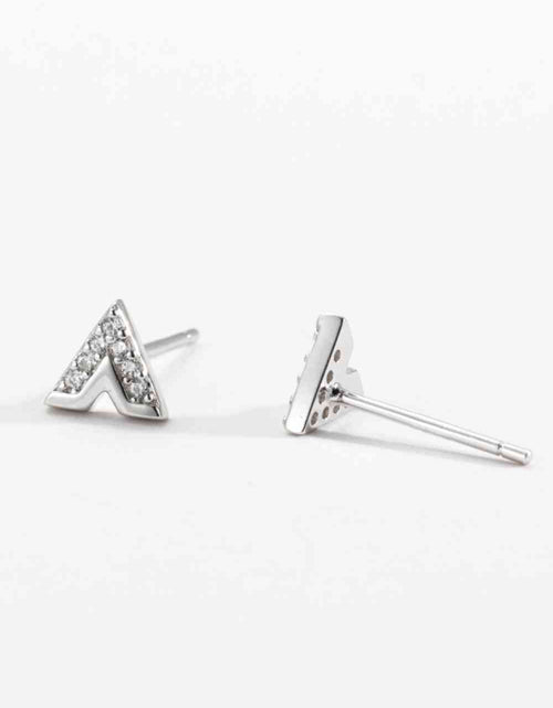 Load image into Gallery viewer, Zircon 925 Sterling Silver Stud Earrings
