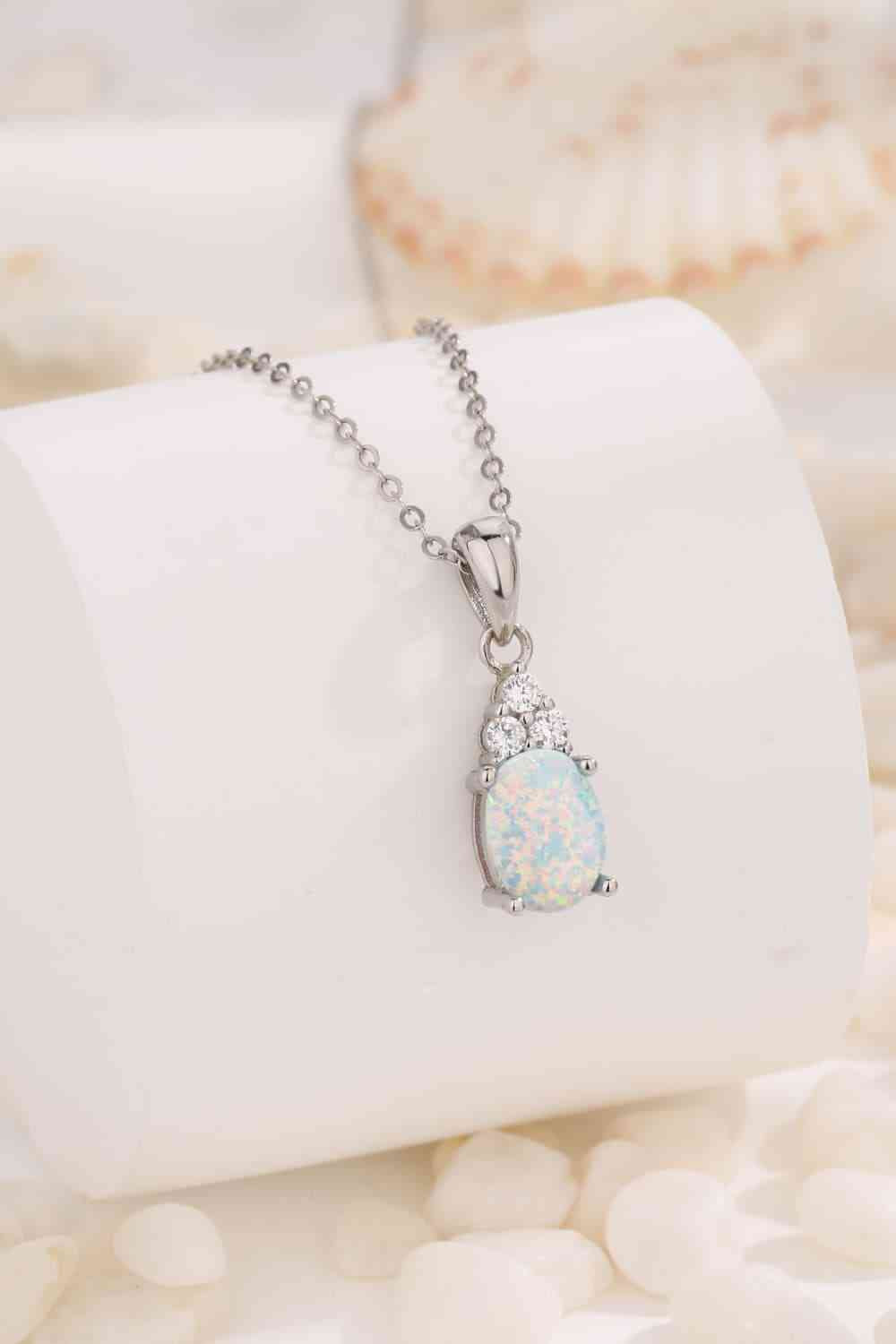 Find Your Center Opal Pendant Necklace