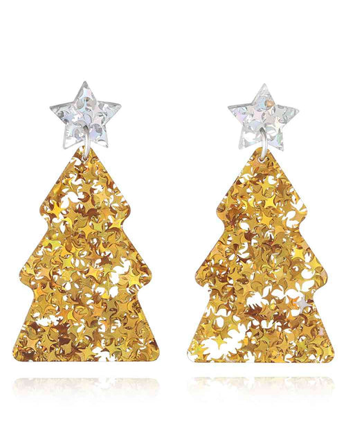 Load image into Gallery viewer, Christmas Tree Acrylic Earrings
