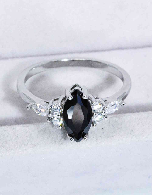 Load image into Gallery viewer, 925 Sterling Silver Black Agate Ring
