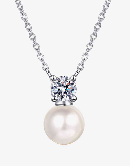 Load image into Gallery viewer, 925 Sterling Silver Freshwater Pearl Moissanite Necklace
