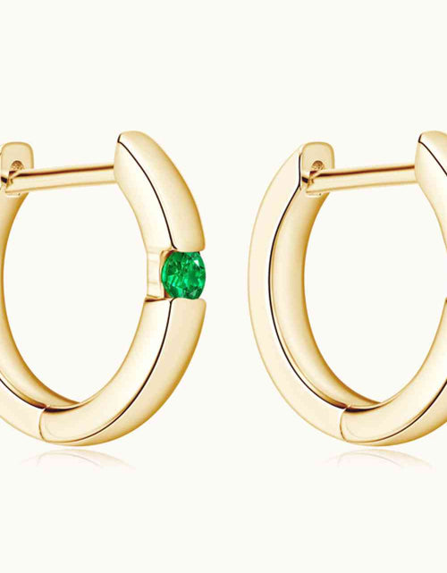 Load image into Gallery viewer, Lab-Grown Emerald Earrings
