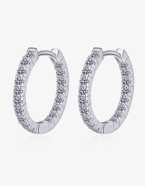 Load image into Gallery viewer, Moissanite 925 Sterling Silver Huggie Earrings
