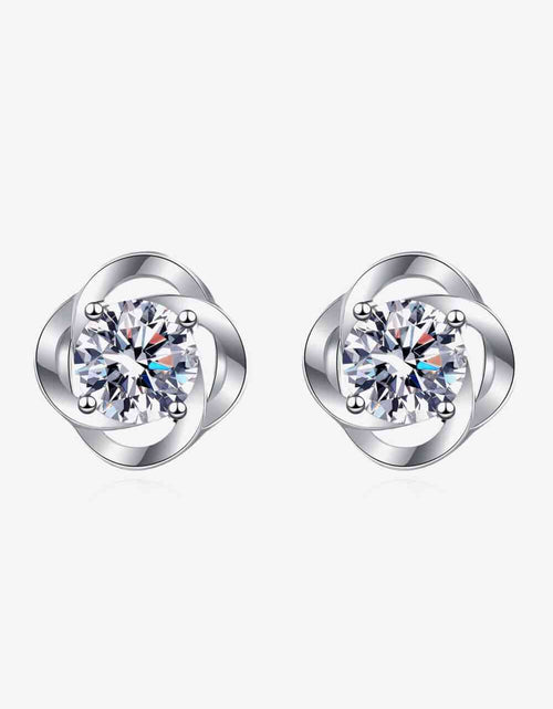 Load image into Gallery viewer, It&#39;s Your Day Moissanite Rhodium-Plated Stud Earrings
