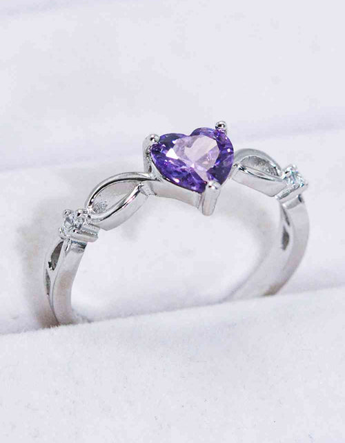 Load image into Gallery viewer, Crystal Heart 925 Sterling Silver Ring
