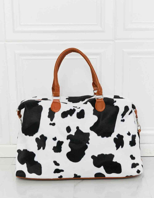 Load image into Gallery viewer, Animal Print Plush Weekender Bag
